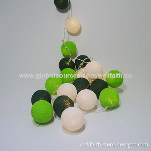 20 Cotton LEDs New Design LED Flashing String Lights, Battery-powered, 3-4.5V Voltage